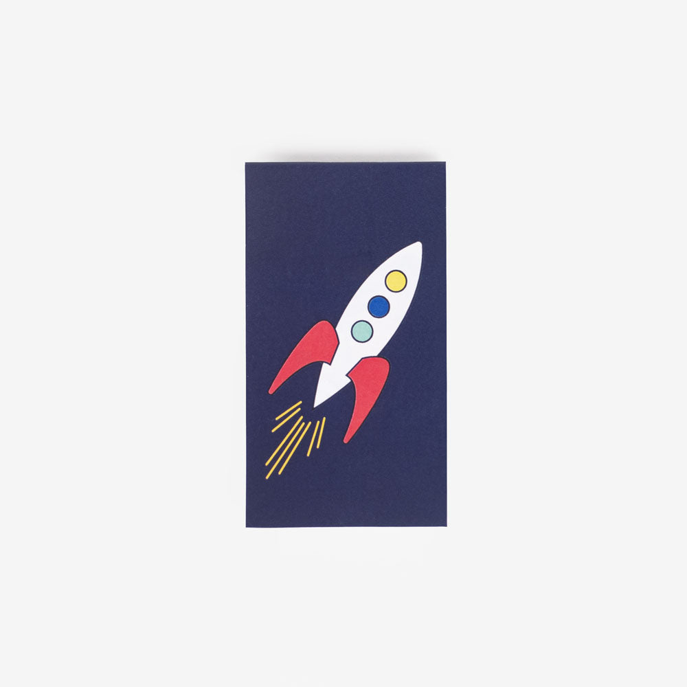 Cosmonaut child birthday surprise bag gift: a mini space notebook
