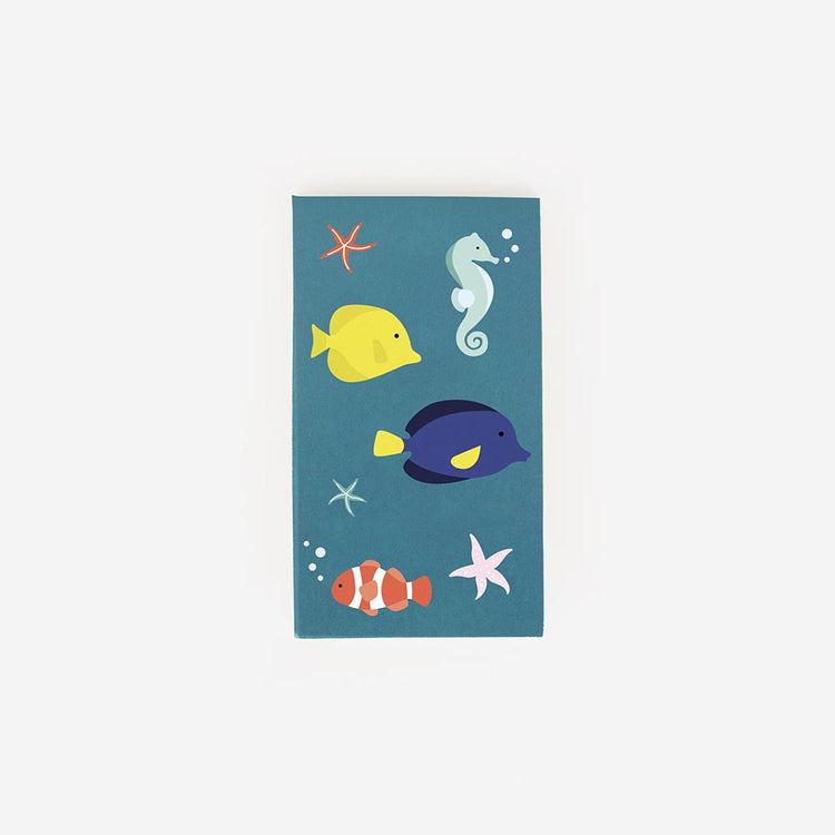 Idee de cadeau a offrir pour enfant : mini carnet theme animaux marins