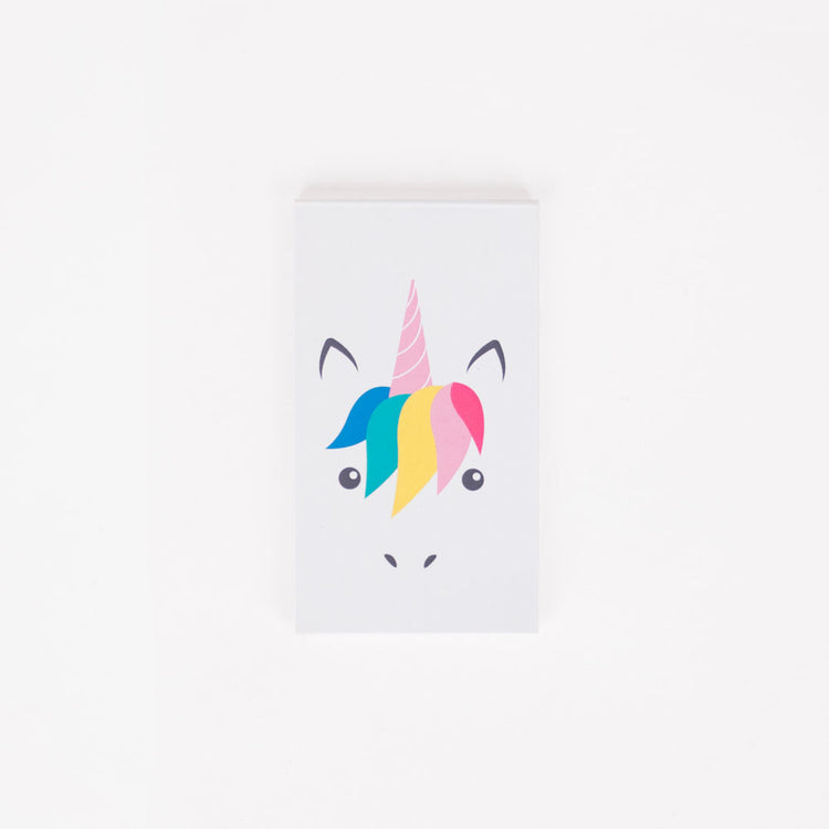 Small eco-responsible unicorn notebook made in France: girl's birthday gift