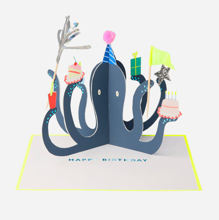 Déco anniversaire océan : centre de table poulpe pour table d'anniversaire