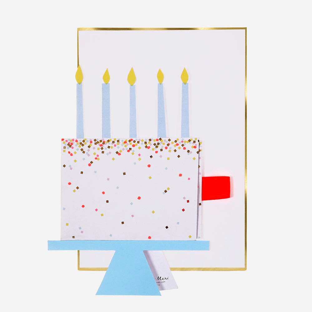 Meri Meri Carte anniversaire thème magie 3D - Carte papier écologique