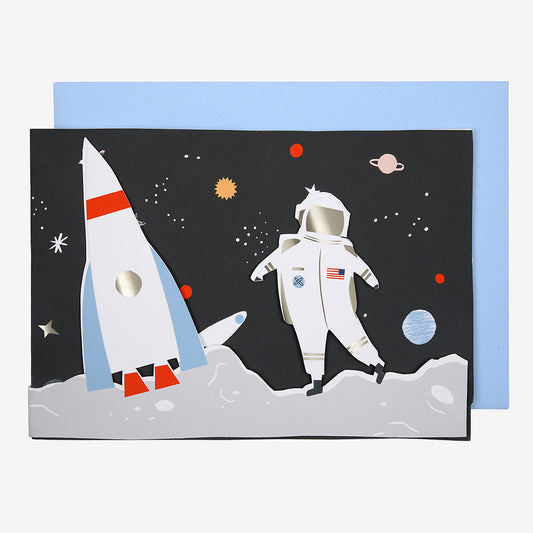Cosmonauta Meri Meri tarjeta de felicitación para desear un feliz cumpleaños