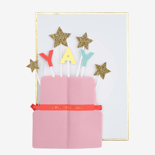 Pop-up card with envelope to offer for a child or adult birthday