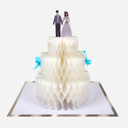 Wedding decor: honeycomb pop-up card ideal for a wedding