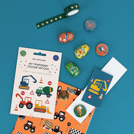 Kit de bolsa sorpresa de cumpleaños para obras de construcción para pequeños regalos de invitados