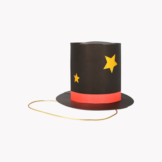 8 sombreros de mago para accesorio de disfraz de cumpleaños mágico