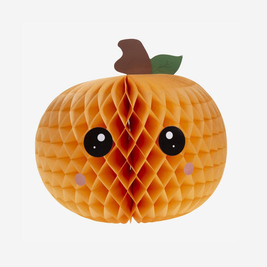 Kawaii honeycomb pumpkin for original Halloween party decoration