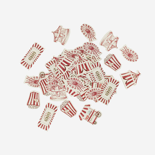Circus paper confetti for circus themed birthday party