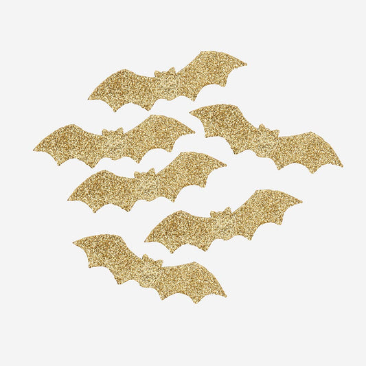 Decoración festiva para Halloween: confeti en forma de murciélago
