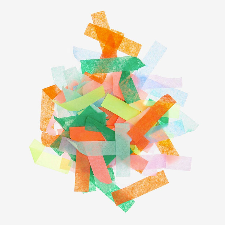 Confettis en papier de soie rectangle pour Carnaval et anniversaire