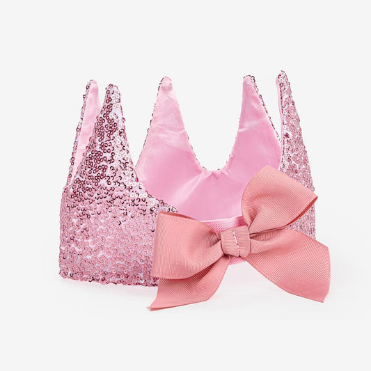 Birthday girl proncesse: pink glitter crown