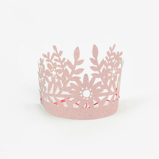 8 couronnes rose meri meri parfaites comme déguisement pour un anniversaire princesse rose !