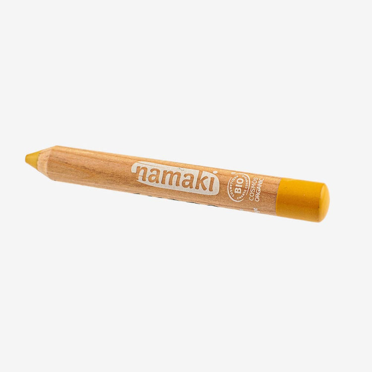 Organic vegan children's makeup pencils yellow namaki for children's costumes