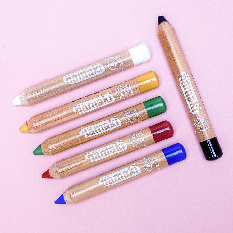 6 crayons de maquillage enfants bio, couleurs féériques achat vente  écologique - Acheter sur