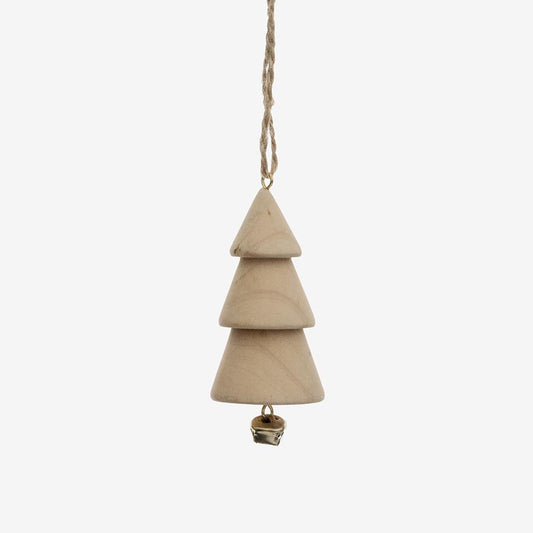 Pequeñas decoraciones de regalo y árbol de Navidad: árbol de madera.