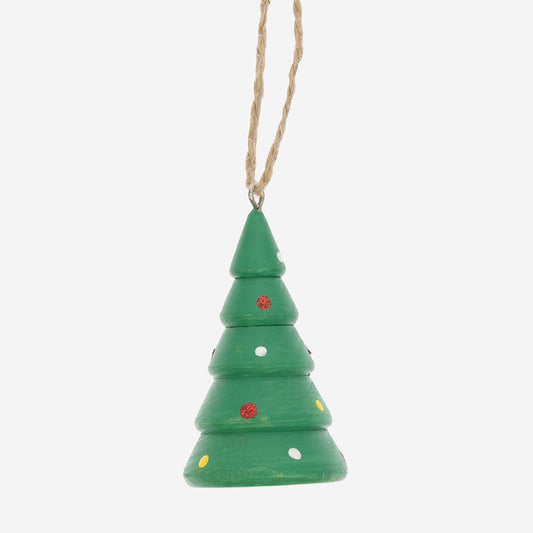 Adorno navideño en forma de árbol de navidad para poner en el árbol