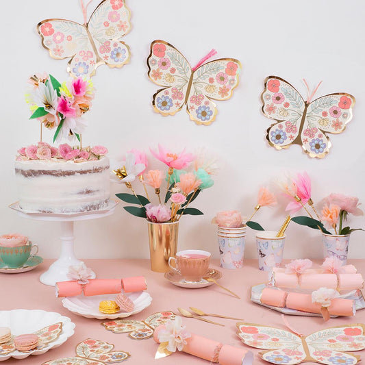 Decorazione di compleanno per ragazza farfalla rosa a My Little Day