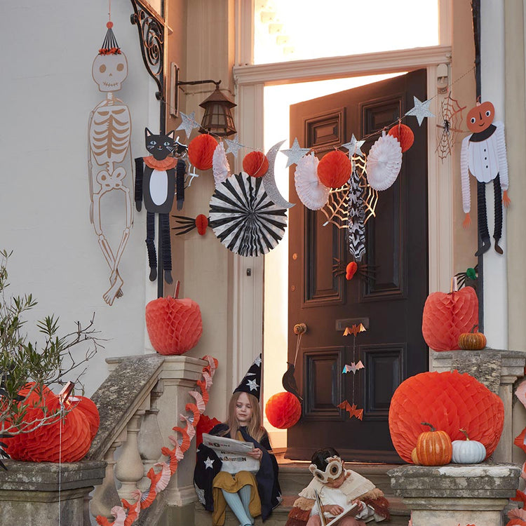 Idée decoration Halloween : guirlandes et citrouilles d'Halloween