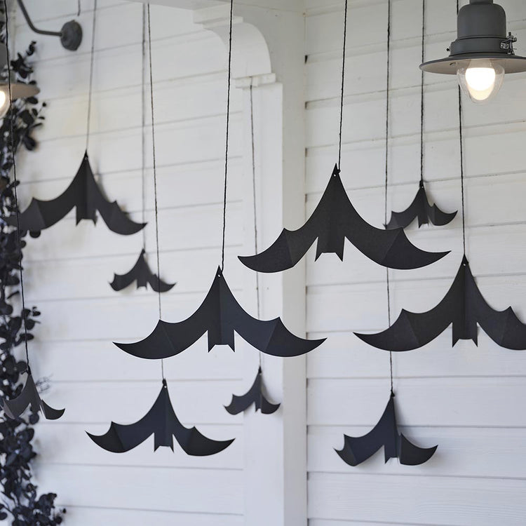 10 adornos de Halloween en forma de murciélago para colgar