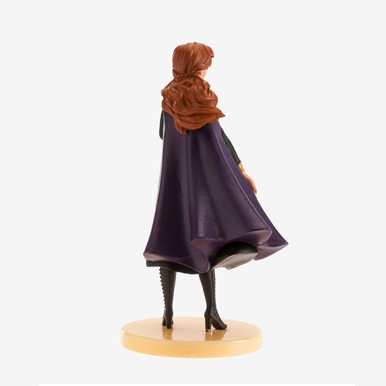 Decoration gateau anniversaire Reine des Neiges : figurine Anna de dos