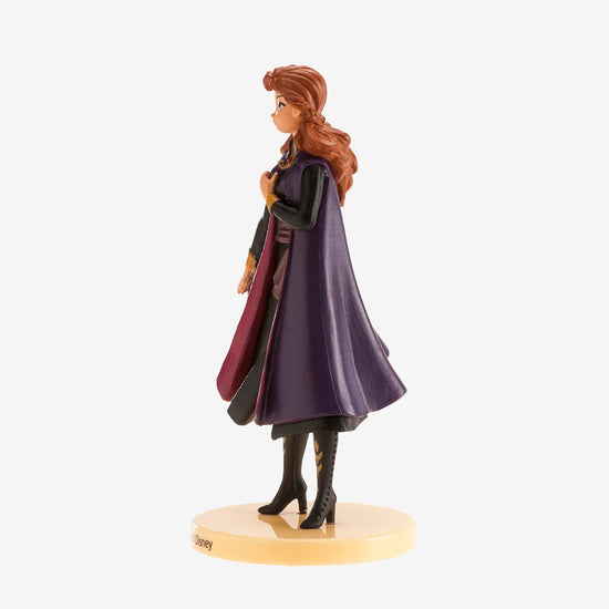 Decoration gateau anniversaire Reine des Neiges : figurine Anna de côté