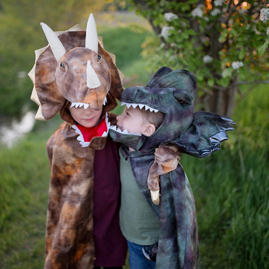 Children's costume: dilophosaurus dinosaur cape
