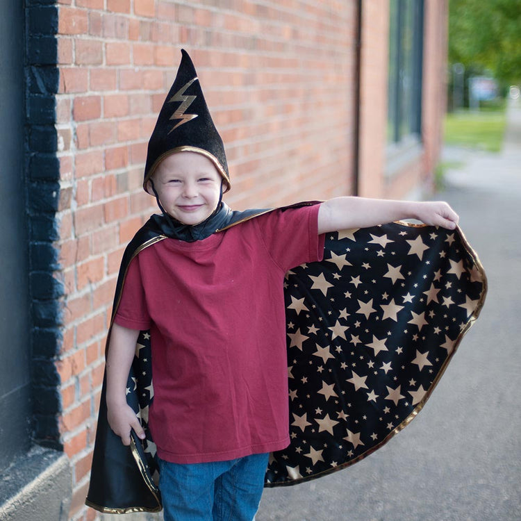 Carnaval, Halloween, disfraz de cumpleaños: capa y sombrero de mago