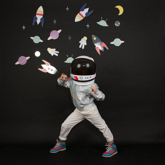 Decoración de cumpleaños de astronauta inspirada en My Little Day