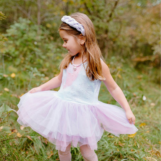 Tutù ballerina blu e rosa: costume da bambina di carnevale