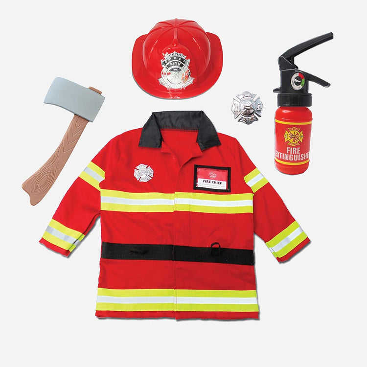 Idee cadeau anniversaire enfant : deguisement de pompier et accessoire