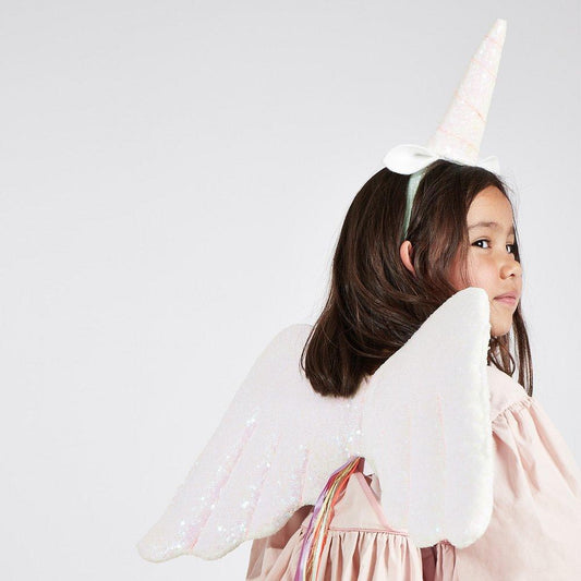 My Little Day child's winged unicorn costume with sequins for birthday