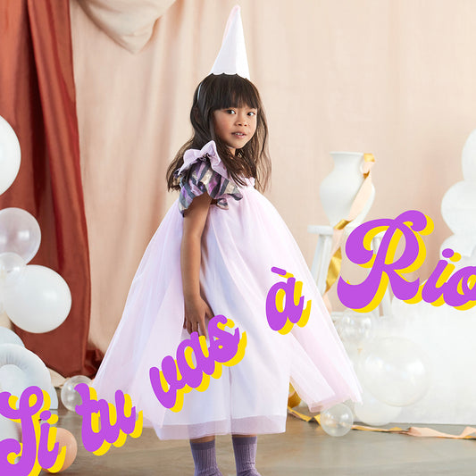 Costume da principessa rosa Meri Meri per il compleanno della ragazza