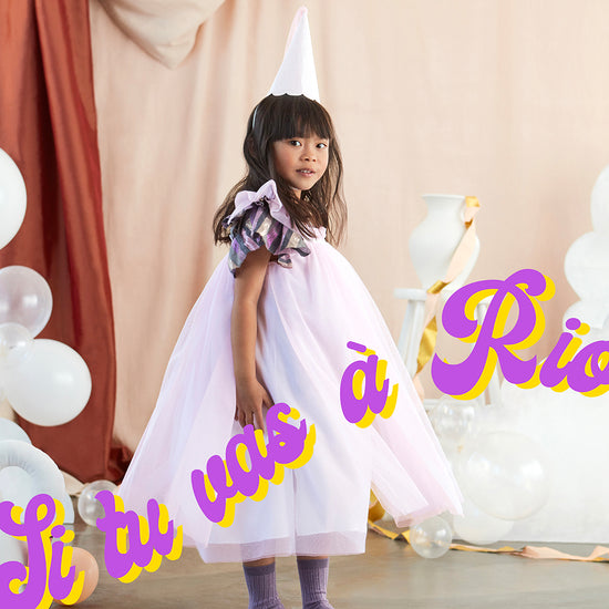 Robe Princesse Fille Sirène Costume Déguisement Enfant avec