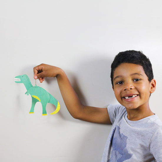 Atelier anniversaire enfant dino : 6 dinosaures à créer et à colorier