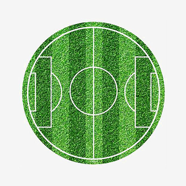 Anniversaire foot : disque comestible gateau anniversaire terrain de foot