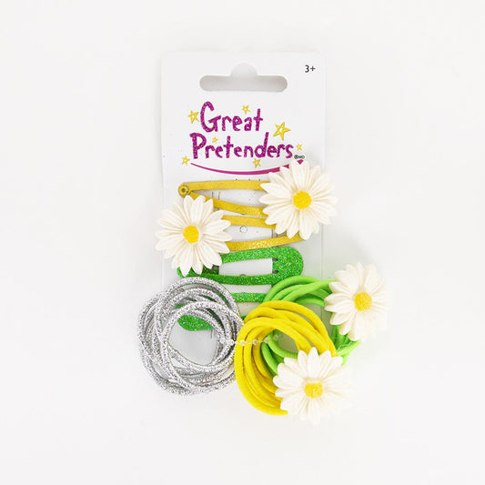 Regalo de bolsa sorpresa de cumpleaños para niña: pinzas para el cabello con flores