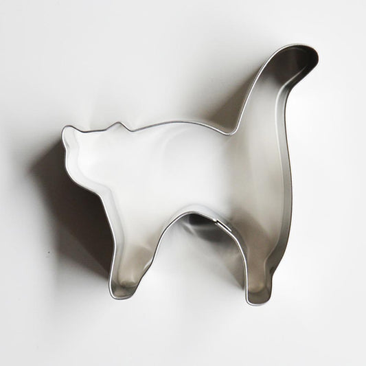 a cookie cutter in the shape of a cat for a Halloween decoration or a Harry Potter theme