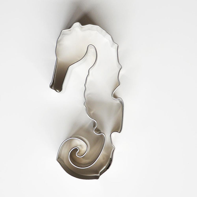 Seahorse cookie cutter for child's birthday cake decoration