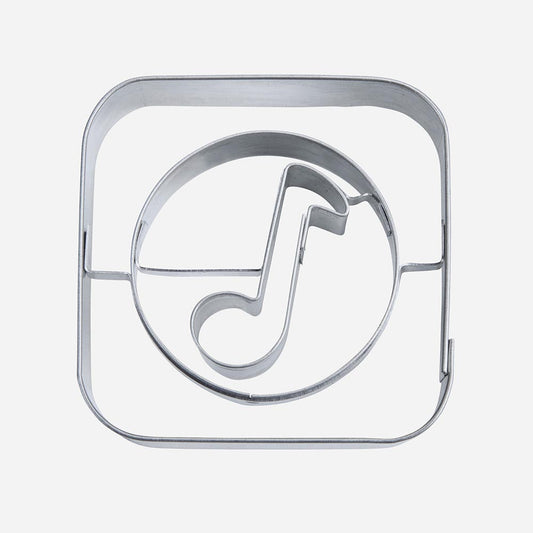 Cookie cutter for birthday cake decoration music key icon
