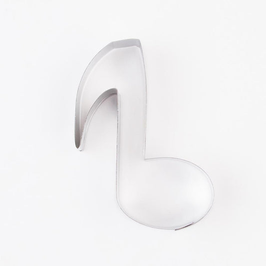 Music note cookie cutter for child's music themed birthday cookies