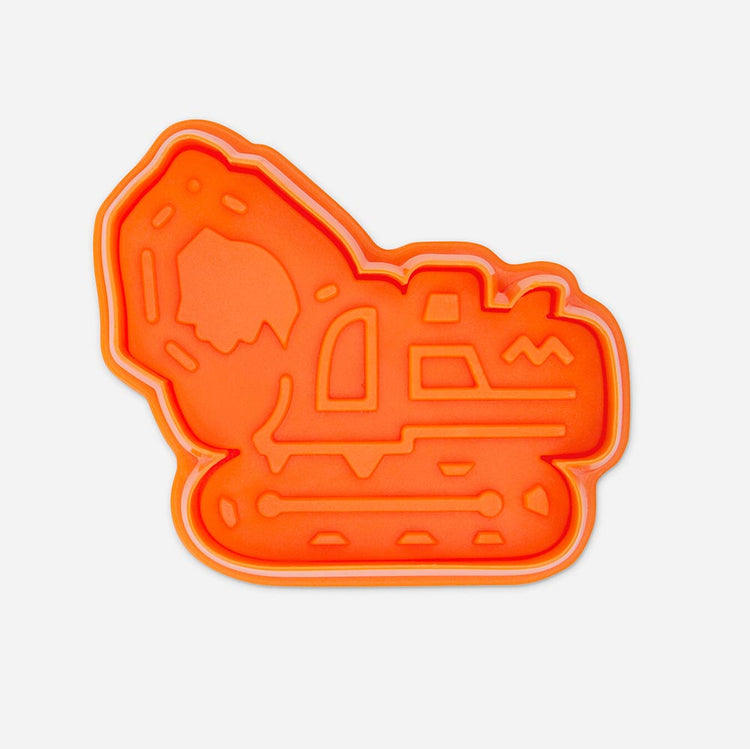 Little boy birthday: cookie cutter in the shape of a digger
