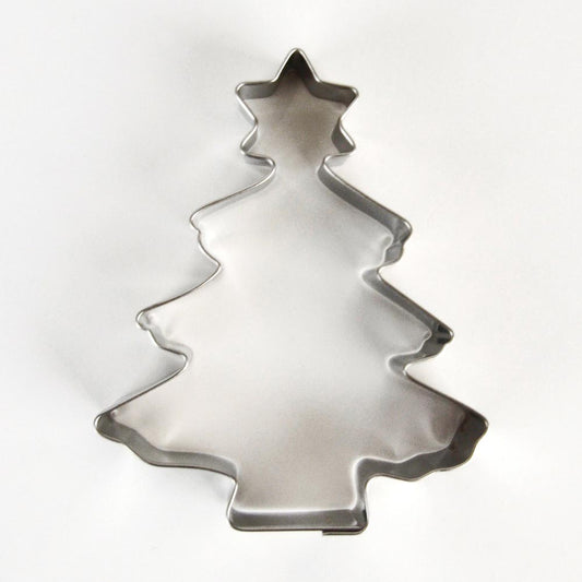 Christmas tree cookie cutter for decorating the Yule log
