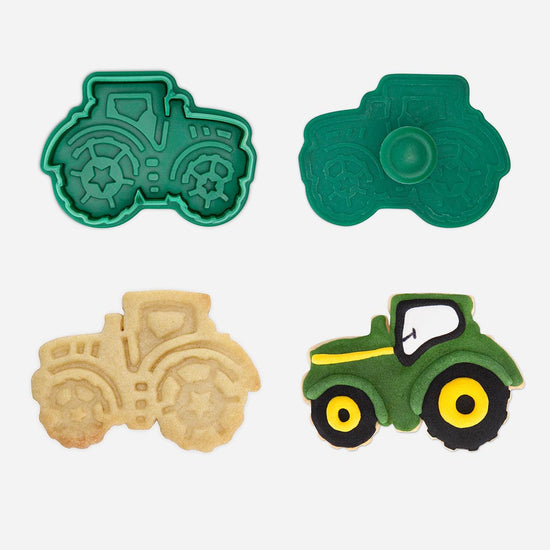 Anniversaire a theme pour enfant : emporte-piece forme de tracteur