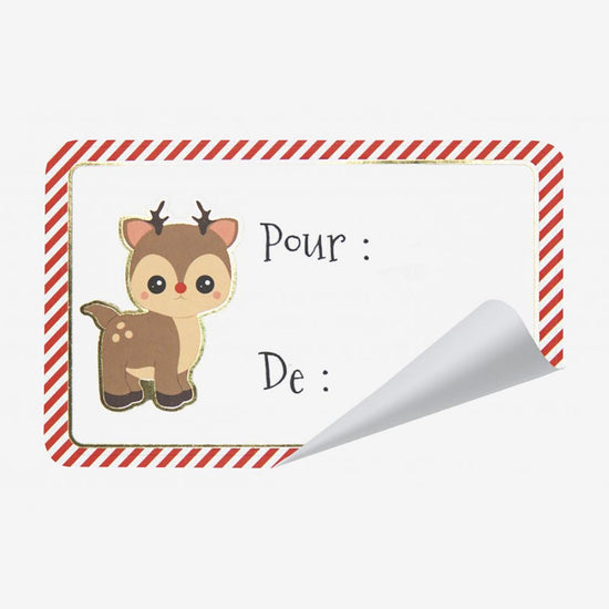 Etiquettes cadeau de noel pour personnalisation paquet de cadeau noel