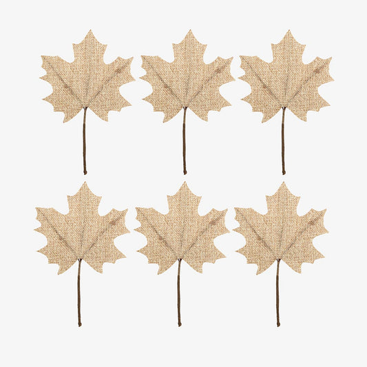 Fall leaves to decorate a rustic themed table