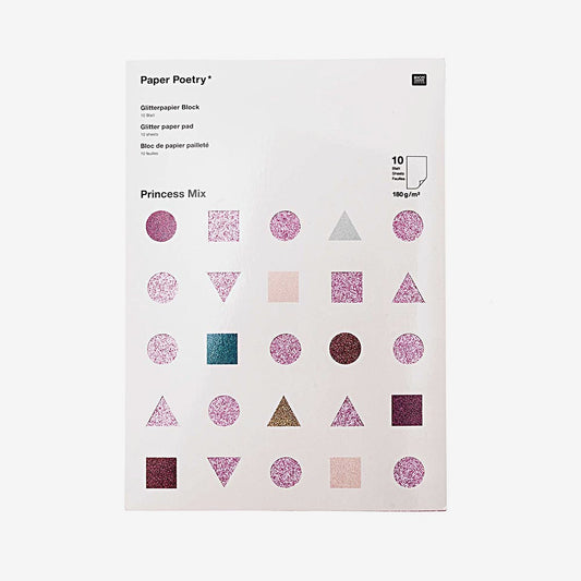 Pasatiempos creativos: 10 hojas de papel rosa brillante para hacer bricolaje