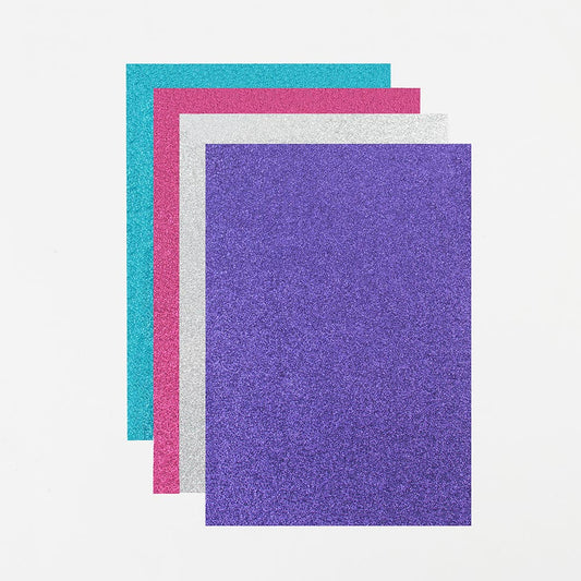 10 feuilles de papier multicolores à paillettes Rico Design