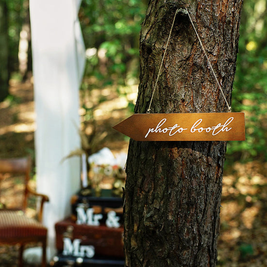Mariage ou anniversaire décoration flèche en bois photo booth