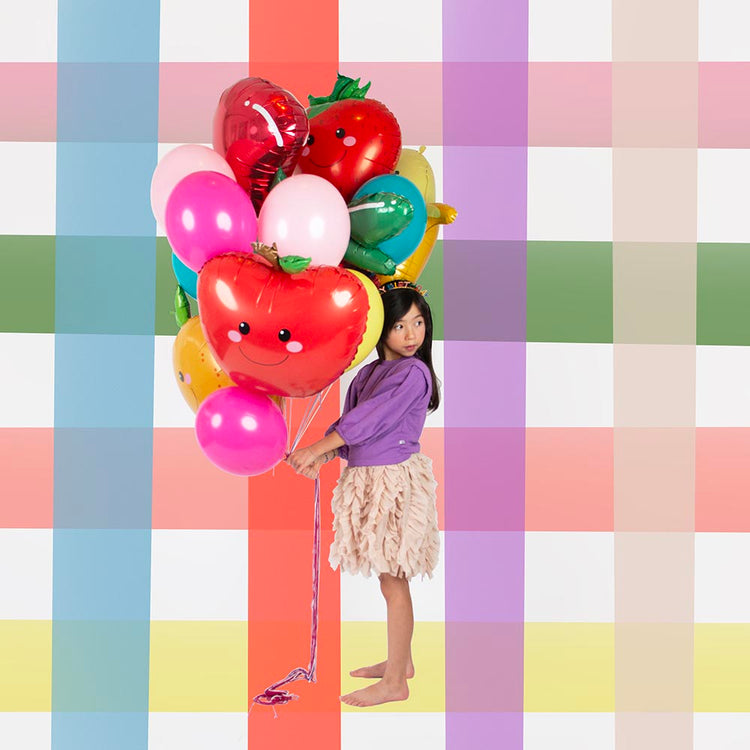 Ballon hélium en forme de pomme pour decoration fete originale