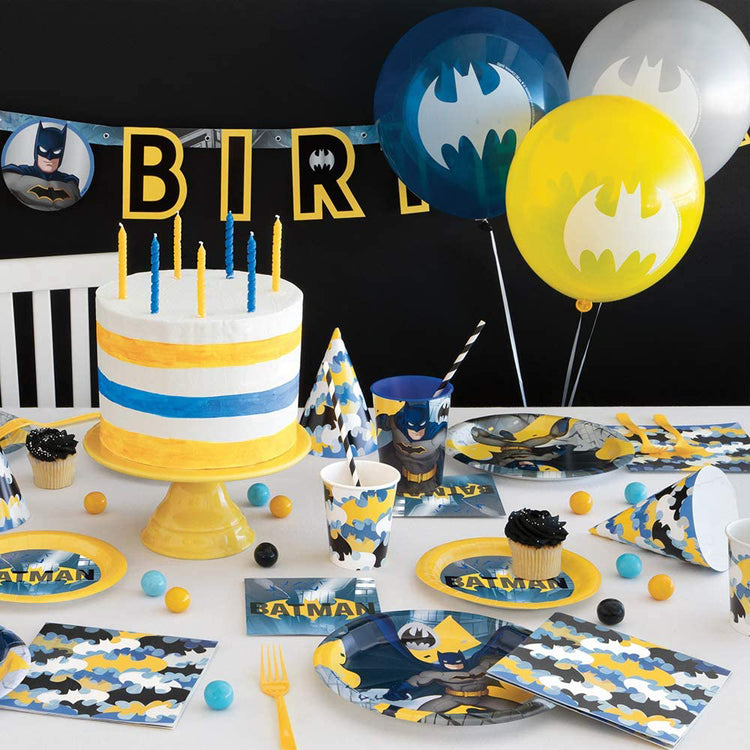 Gobelets Batman pour table d'anniversaire garçon thème Batman
